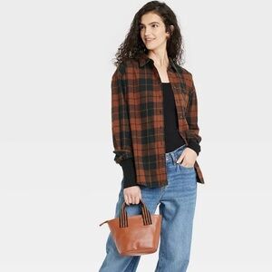 Universal Thread XXL Brown/ Black Striped Flannel